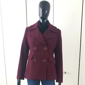 Kenneth Cole Reaction Women's Burgundy Pea Coat